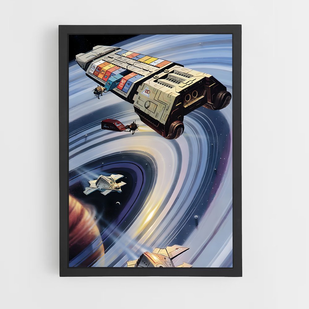 Poster La Station des Étoiles – affiche Art spatial (vue 2)